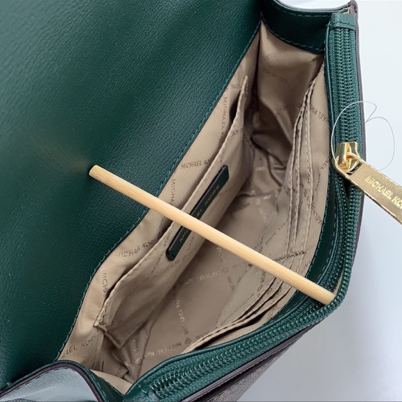 MICHAEL KORS ROSE MEDIUM FLAP SHOULDER RACING GRN - Picture 10 of 15